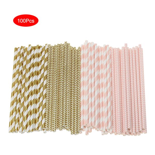 

eco paper straws 100 pcs birthday decoration valentines straw drinking paper straws bachelor party children party decorations