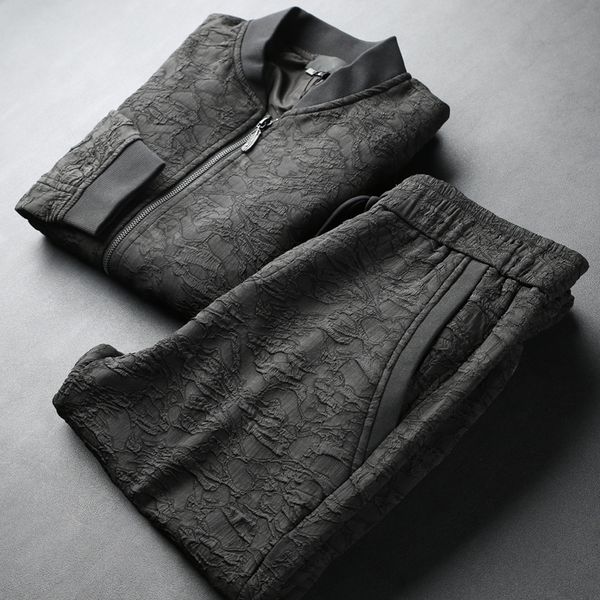 

sets (sweatshirt+pnats) luxury add velvet hooded sweatshirt male autumn and winter slim fit men set with pants 4xl, Gray