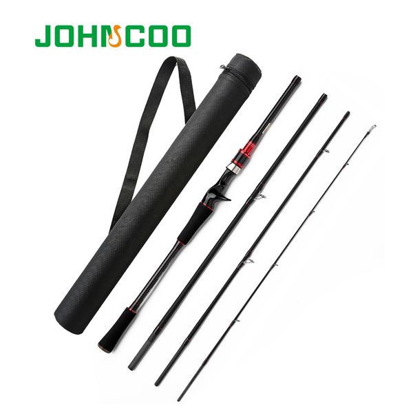 

spinning fishing rod 8-28g carbon 4 sections travel fishing rod with tube case fast action 2.1m 2.4m 2.7m 3m lure rods m power