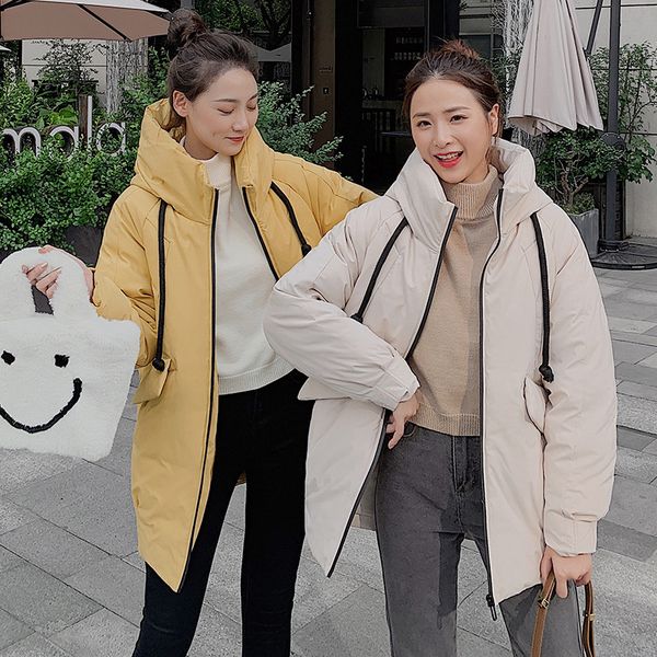 

2019 new arrivls women cotton coat fashion standing collar fur collar thickening warm women cotton coat ac81, Black