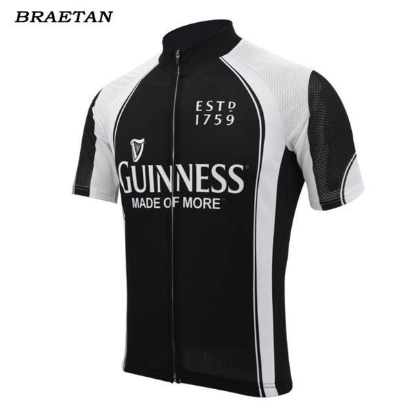 

black cycling jersey summer short sleeve black beer bike wear jersey road cycling clothing maillot braetan, Black;red