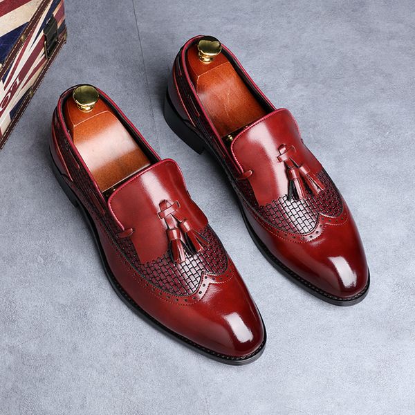 

british fashion small leather shoes male flow su casual leather shoes cross-border large size eu 37-48, Black