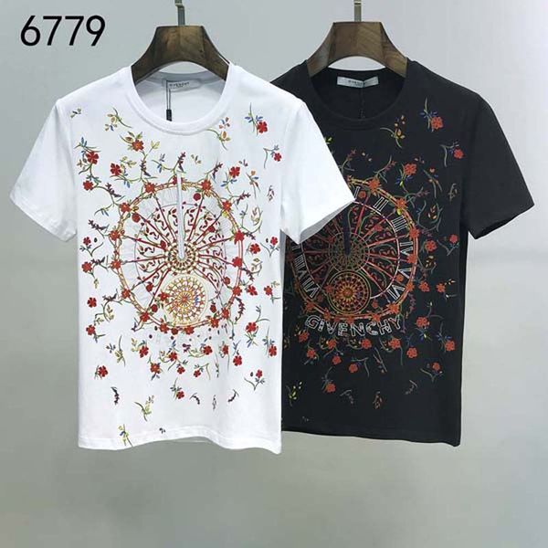 

2020ss spring and summer new high grade cotton printing short sleeve round neck panel t-shirt size: -l-xl-xxl-xxxl i5j, White;black