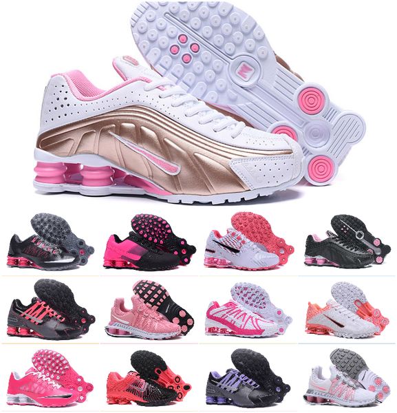 

hight quality 2019 original shox deliver women sports shoes chaussures shox avenue nz oz r4 809 802 femme sneakers tn trainers shoes, Black