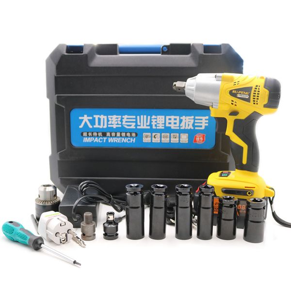 

1/2 ' литий-ионный 88v 8000ma 2 батареи электрический ударный ключ мощный ключ леса литий электрический пневматический буровой инструмент