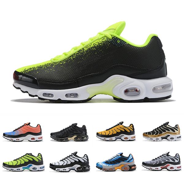 

2019 black green tn mercurial plus tn ultra se running shoes for men women sliver gold orange chaussures athletic sports sneakers