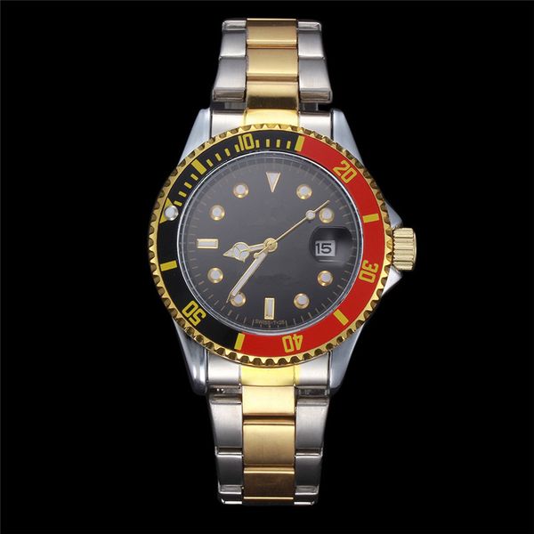 

fashion mens stainless steel luxe wristwatch men quartz movement watches with calendar bracklet folding clasp master male mens watches 09, Slivery;brown