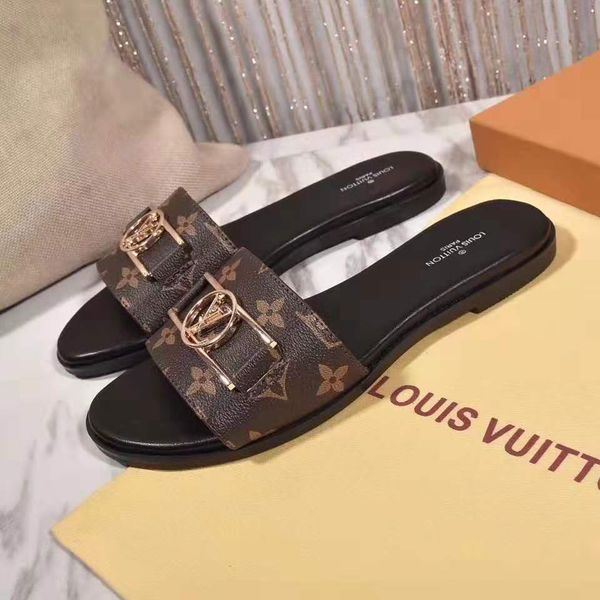 

with box 2020 slides summer luxury desig er beach indoor flat g sandal slippers house flip flops with spikesa ndal a20, Black