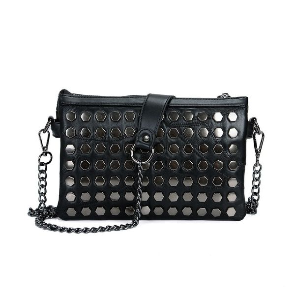 

women's shoulder bags women's clutches retro leather bags 2020 autumn new tassel rivet cross