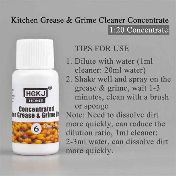 

selling 2019 products hgkj-home-6-20/50ml kitchen grease&grime cleaner concentrate all-purpose rinse-cleanup spray water filter cl