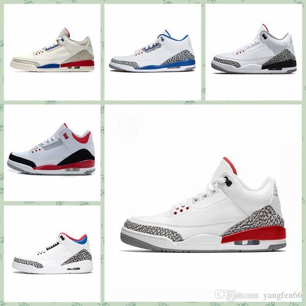 

j003ma 2019 new 3s pure white 3 mens basketball shoes tinker katrina jth throw linell chicago og royal black cement trainer sneakers