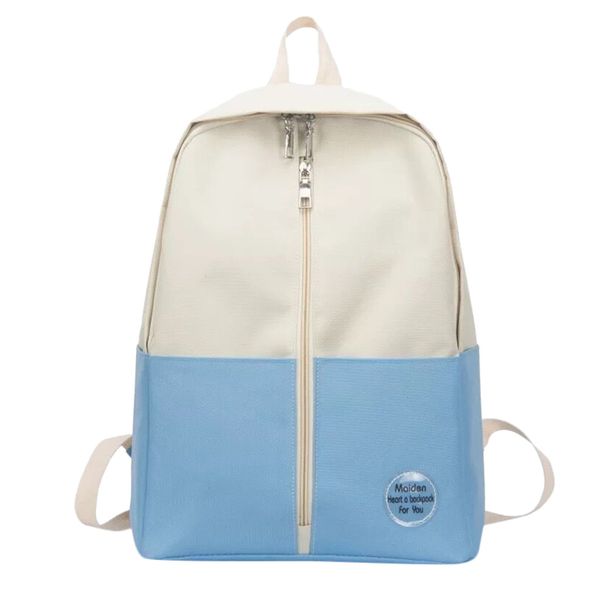 

bagpack new casual neutral shoulder bag color student bag large zipper canvas backpack dropshipping mochila bolsos plecak