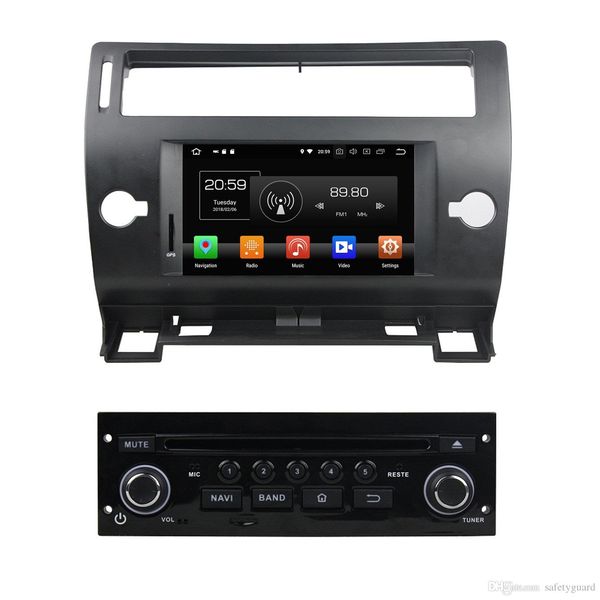 

1024*600 android 8.0 octa core 7" car dvd radio gps for citroen c4 2005 2006 2007 2008 2009 2010 2011 4gb ram bluetooth wifi usb 32gb r