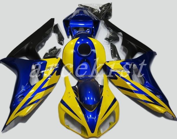

новый комплект обтекателей абс, пригодный для honda cbr 1000rr cbr1000 rr 06 07 cbr1000rr 06 07 cbr 1000 rr 2006 2007 холодный желтый синий
