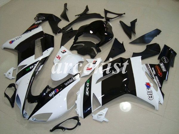 

4gifts new abs motorcycle fairings kit fit for kawasaki ninja zx-6r zx6r 2007 2008 6r 07 08 body set custom white eif