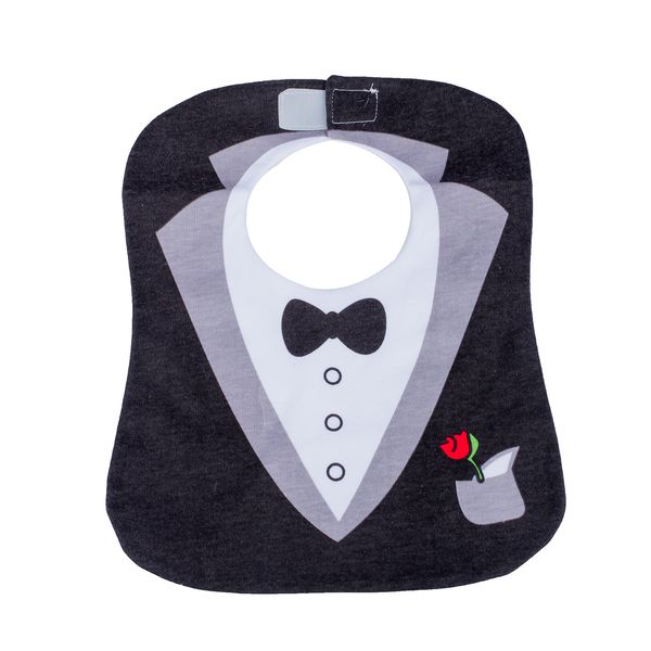 

black cute tuxedo toddler nutrition baby bib