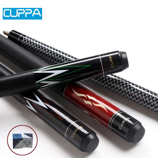 

cuppa billiard pool cue with 2 chalk tip 10.5mm / 11.5mm / 13mm, maple wood, 1/2 snooker cue for chinese billiards ing