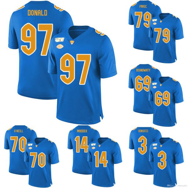 

aaron donald stitched men's pittsburgh panthers ben dinucci avonte maddox adam bisnowaty white college football jersey 4xl, Black