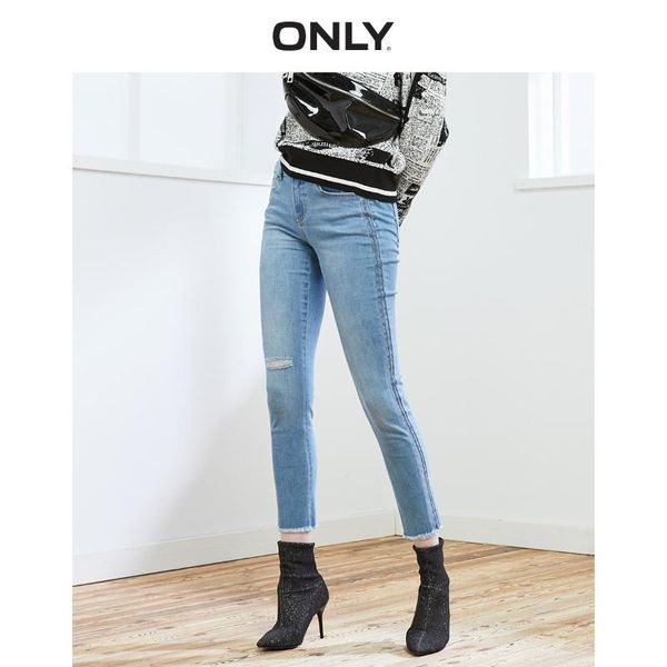 

only women's low-rise skinny crop jeans | 119349520, Blue