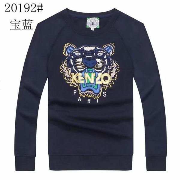 

2019 новейший бренд моды стиль париж фуфайки kenz мужчины балахон streetwear свитер высокого качества пуловер вскользь длинным рукавом 04, White;black