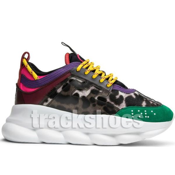 

Цепная реакция Chainz Black Plaid Leopard Sneaker Дизайнер Женщины Мужчины Мода многоцветный Rubber замша белый цветочный Открытый обувь