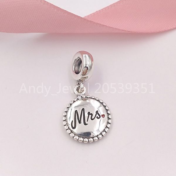 Andy Jewel 925 Sterling Silver Beads Mrs. Charm Charms Adatto a bracciali gioielli stile Pandora europeo Collana ENG791169-32