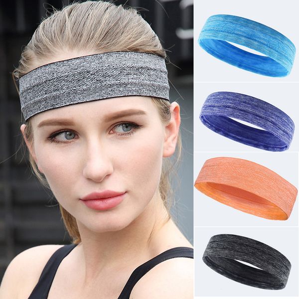 

mens women sweat sweatband headband yoga gym running stretch sports head band, Yellow;black