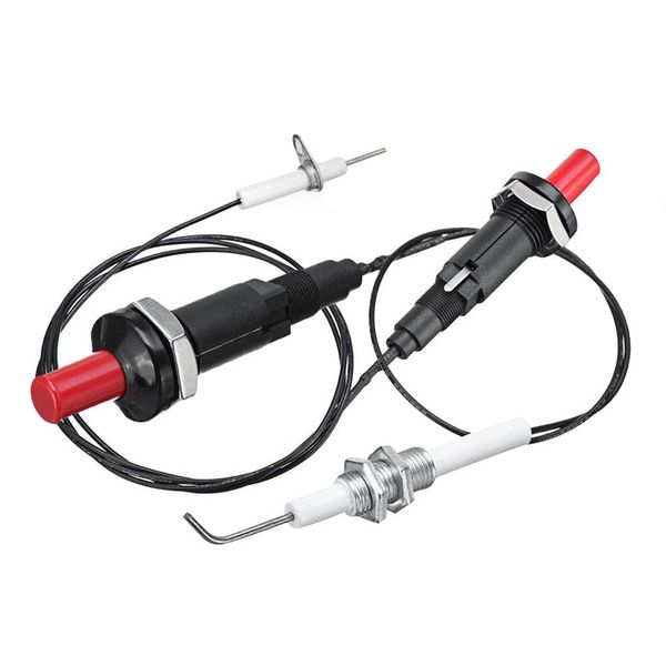 

universal piezo spark ignition set cable push button igniter fit gas grill bbq mdd88