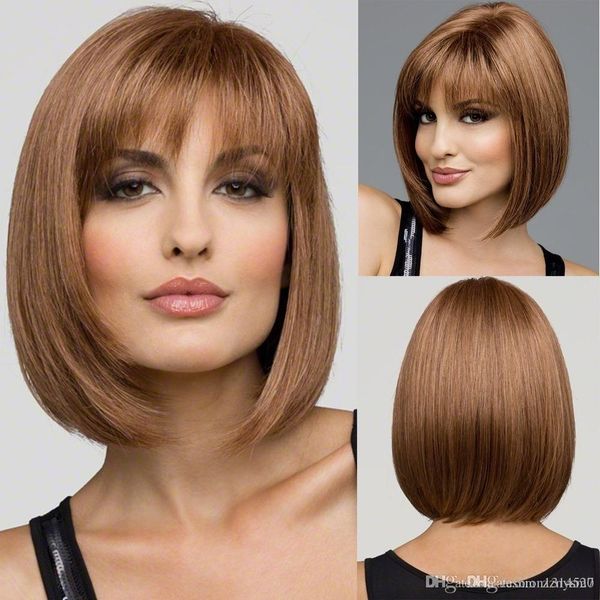 

quality wigs pretty colour heat resistant wig 10 inches golden blonde costume party wigs cosplay adjustable cap size, Black