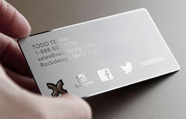 

(100pcs/lot)custom logo engraved metal card personalized metal mirror business card