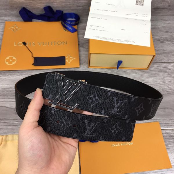 

De igner belt de igner luxury belt women initiale 40 mm double ided belt 2019 luxury fa hion acce orie ceinture men de igner belt, Black;brown