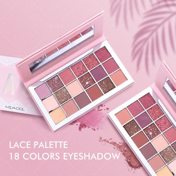 

18 colors eye shadow palette shimmer metallic glitter makeup easy to wear waterproof long-lasting eyes cosmetics p1