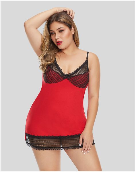 

xl xxl xxxl women nighty dress plus size lace trim chemise nightwear v-neck nightdress lingerie nightgowns sleepwear dlm31231, Black;white