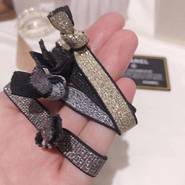 

HOT Luxury design metal logo 4 цвета Принадлежности для галстуков для волос тканые Волосы Вере