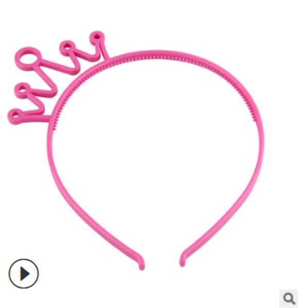 

300pcs/lot diy simple multi plastic sweet princess crown headbands childen cartoon hair band styling tools accessories ha687, Brown