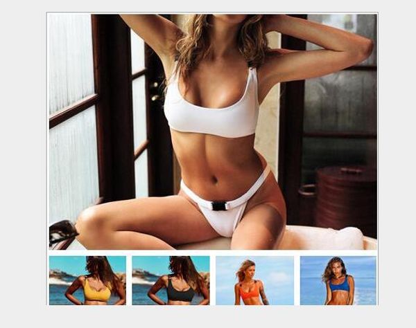 

full-blown, solid-color, buttoned bikini lady's split bathing suit