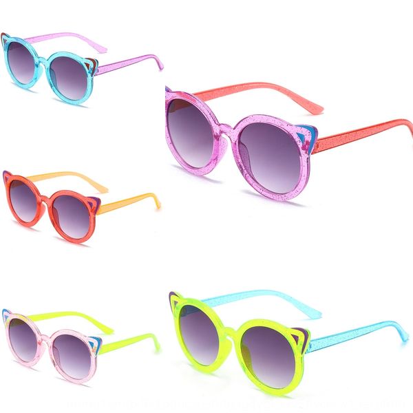

cartoon children's sun glasses transparent frame shiny chip baby bear sunglasses children's sunglasses, Blue