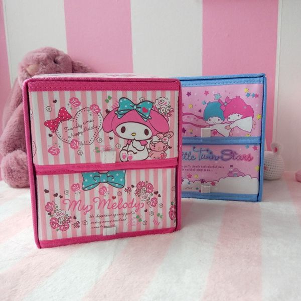 

ivyye 1pcs melody twin star fashion anime cosmetic bags home makeup bag beauty case storage box pouch wash toiletry girls new