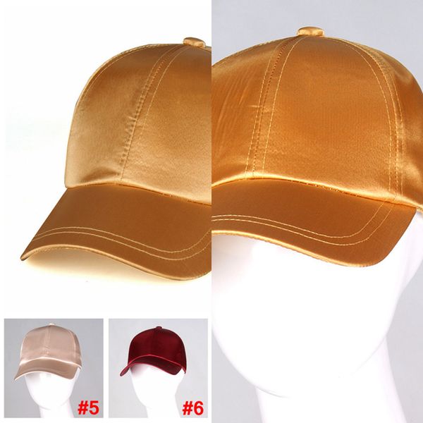 

silk satins baseball cap party leisure hat travel sun cap men women outdoor beach solid color sun hat ljja3652, Blue;gray