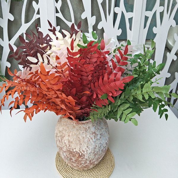 

artificial eucalyptus bouquet fake leaves for home wedding decoration jugle party vine faux foliage plants wreath