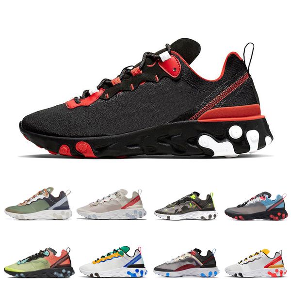

react element 87 55 running shoes mens chaussures bred camo team red triple black tour green orange peel mens trainers sports sneakers