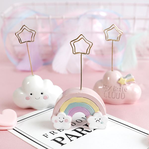 

cartoon cute resin iron p clip creative cloud shell metal message folder scrapbook deskdecoration picture frame ornament