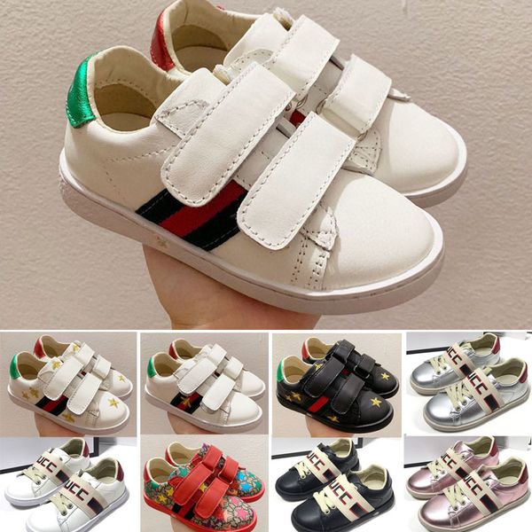 

Bee нашивки Низкий Повседневный тренер Дети Мальчик Девочка Дети Skate Sneaker Мода Спортивная обувь size24-35