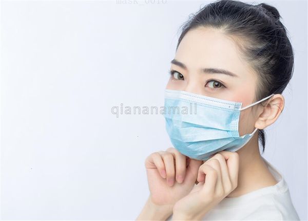 

1pcs одноразовая маска пылезащитный 3 слойный ушной крючок 1pcs одноразовая маска пояс эластичный синий dhl shipping0401