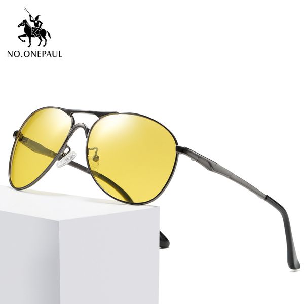 

sunglasses no.onepaul classic men's uv400 protection design polarized for men outdoor driving glasses, White;black