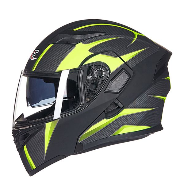 

gxt dual lens open face motorcycle helmet full-cover flip up motorbike helmets wiht anti-fog lens seasons capacete