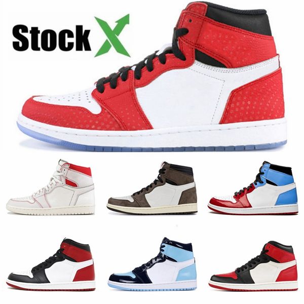 

jumpman мужчины 1 high og 1s баскетбол обувь travisnbspscott banned бред новая любовь желтый toe черный unc бесстрашные спортивные кроссовки