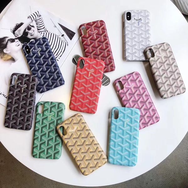 

trend dog tooth phone case for 7p8p mobile phone shell phonexsmax fashion imitation leather geometric protective cover