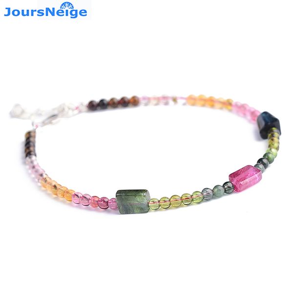 

wholesale natural tourmaline stone bracelet diy fashion jewelry tourmaline crystal beads bracelet for women girl beauty jewelry, Golden;silver