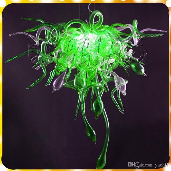 

modern mouth blown borosilicate excellent led lighting small green 100% hand blown glass chihuly style chandeliers